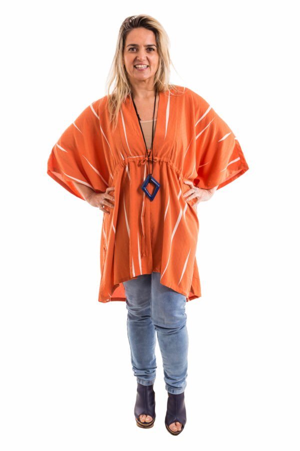 Kimono estampado Laranja