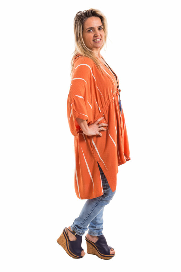 Kimono estampado Laranja - Image 3