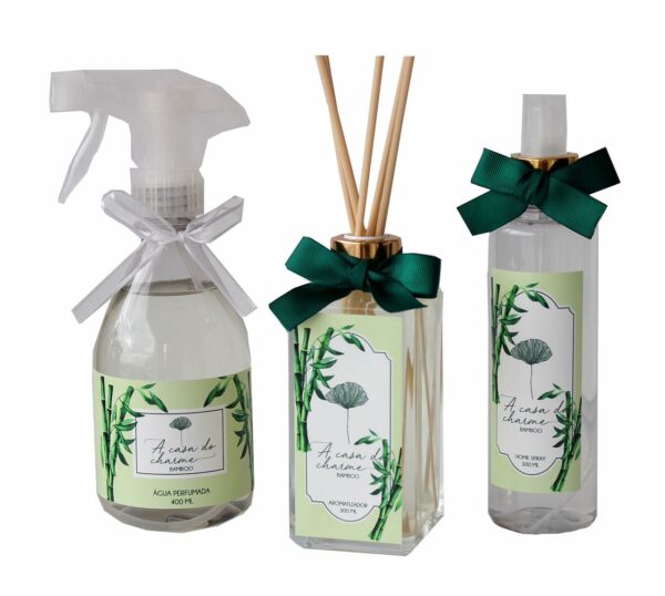Kit Aromatizador e Home Spray e Água Perfumada - Bamboo