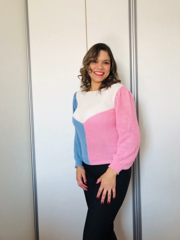 Blusa Tricot tricolors