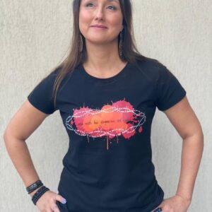 T-shirt fem em algodão 100% - Isaias 53:5