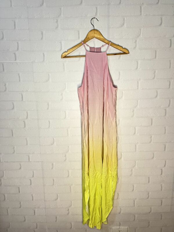 Vestido Longo Dae dae Rosa Amarelo - Skenn - Tm P , 100% Poliester forro 100% poliester