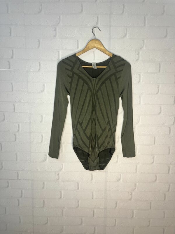 Body Feminino manga longa - Verde Militar - Tm: M - Scala -82% Poliamida 18% Elastano