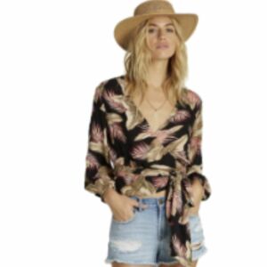 Kimono floral tons preto - Bilabong - TM:P