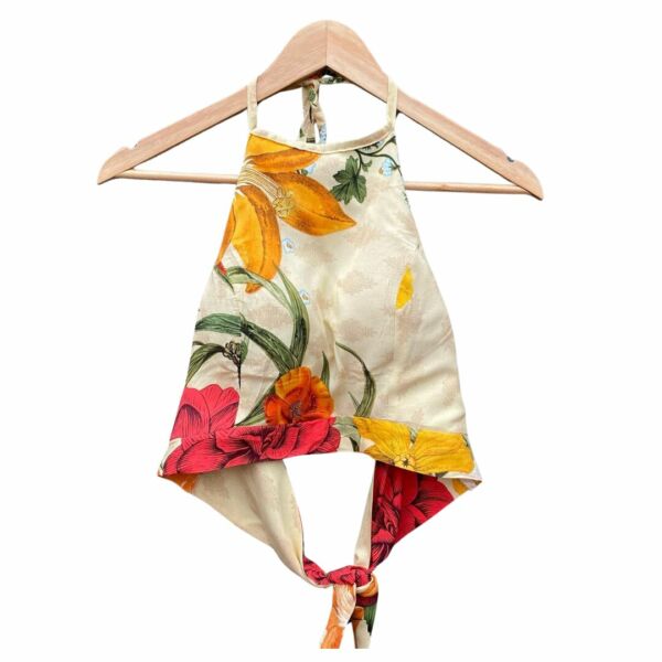Conjunto Bustie + saia amarela de viscose - Tm: U - Imagem 2