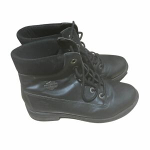 Bota Feminina de couro preta Harley Davidson Couro