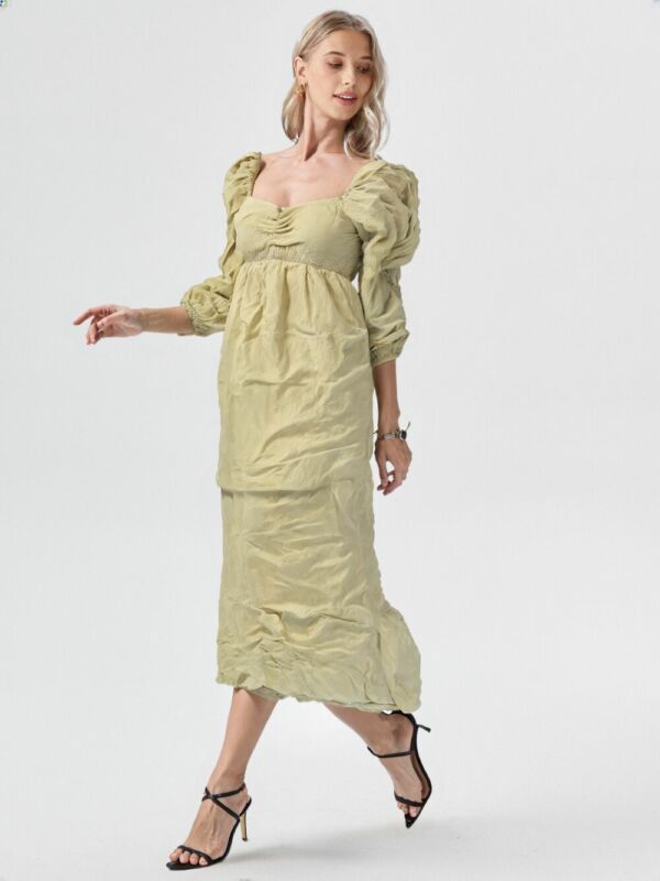 Vestido Plissado Simples Boho Nude - Maria Filo 🌸 - Image 3