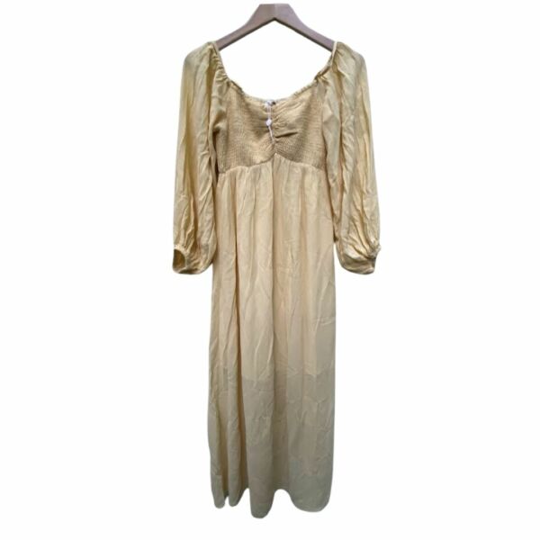 Vestido Plissado Simples Boho Nude - Maria Filo 🌸