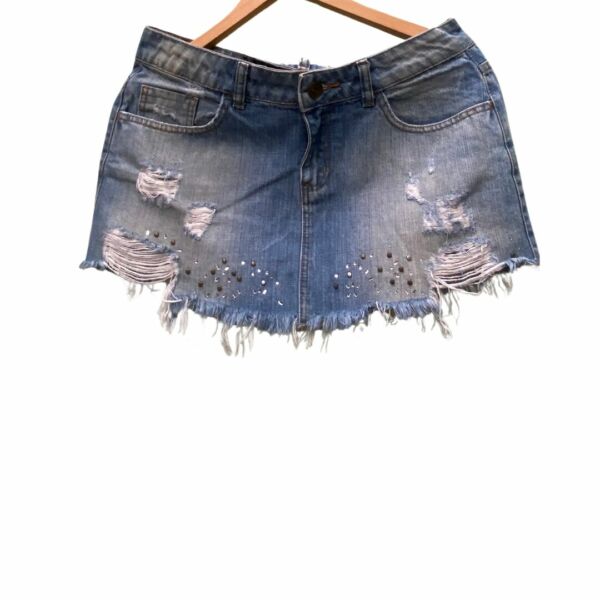Saia Jeans tachinhas - Lelisblanc - Tm 38