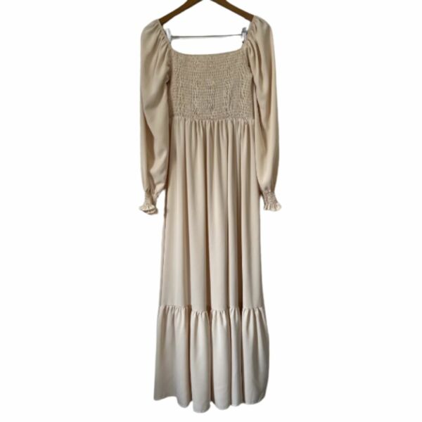 Vestido Plissado Simples Boho Nude - Maria Filo 🌸 - Image 2