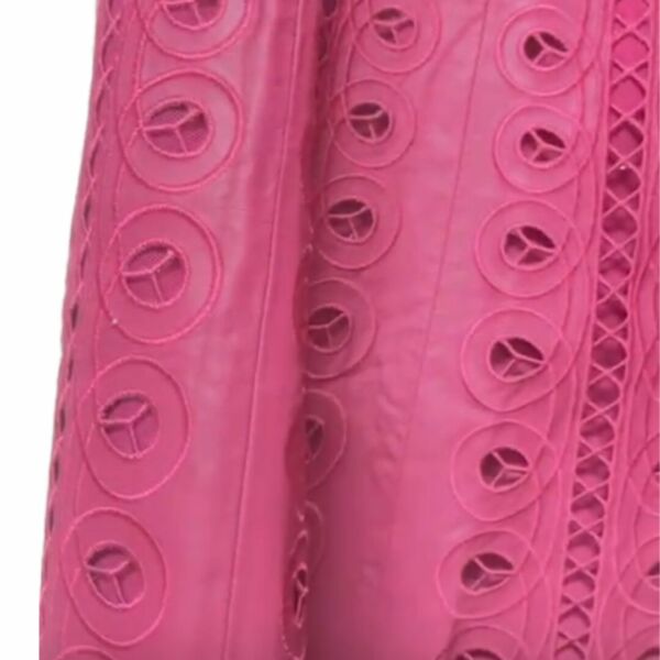 ✨Saia de couro trabalhado patricia mota - rosa - tamanho 38 - Image 3