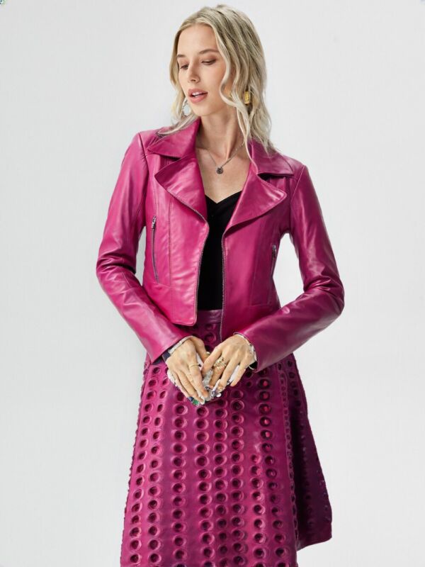 ✨Saia de couro trabalhado patricia mota - rosa - tamanho 38 - Image 5